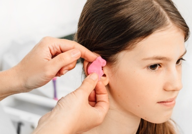 Patient using remote hearing care